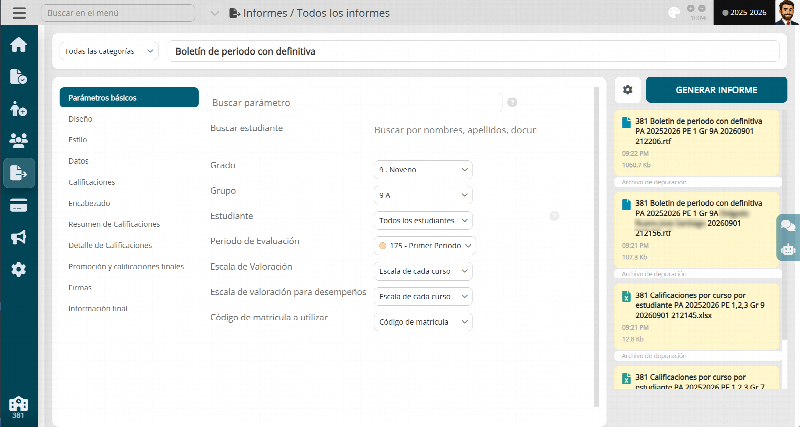 Cientos de reportes muy personalizables